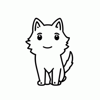 Lobo Branco Mononoke para colorir
