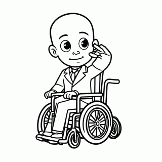Professor X para colorir