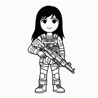 Soldado Invernal para colorir