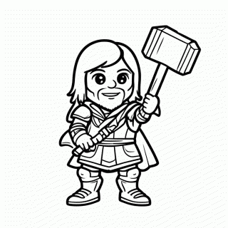 Thor para colorir