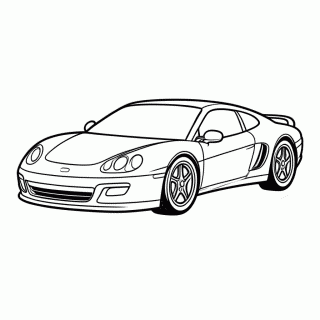 Porsche para colorir