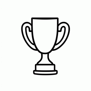 Taça da Copa do Brasil para colorir