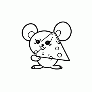 Jerry com Queijo para colorir