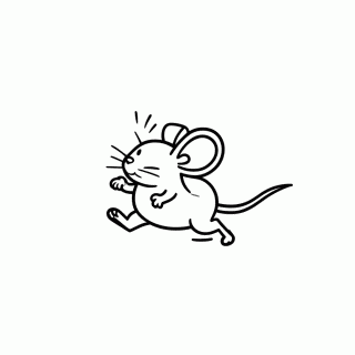 Jerry Correndo — Tom e Jerry para Colorir
