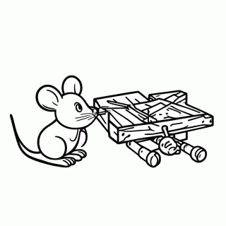 Ratoeira com Queijo para colorir