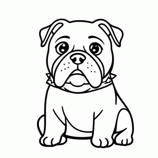 Spike, o Buldogue para colorir