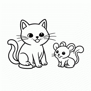 Tom e Jerry Amigos para colorir