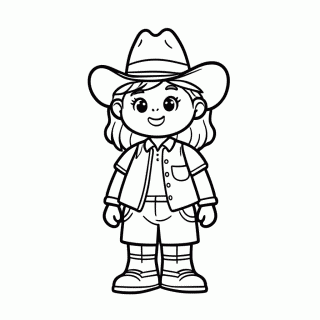 Jessie Cowgirl Vermelha para colorir