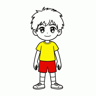 Cascão Jovem para colorir