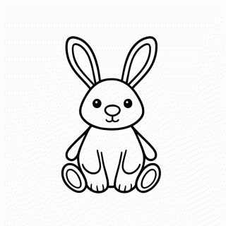 Coelho de Pelúcia para colorir