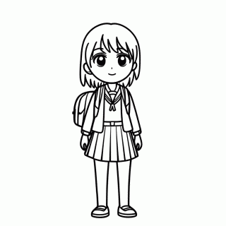 Mônica Jovem de Uniforme para colorir