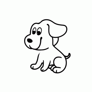 Bidu Cachorro Azul para colorir