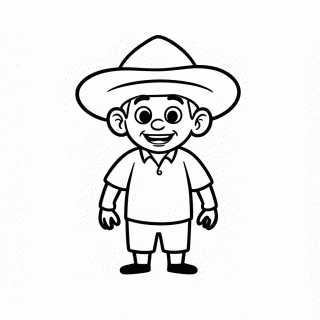 Chico Bento Caipira para colorir