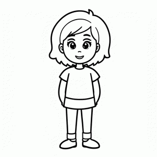 Monica Com Coelhinho Sansao — Turma da Monica para Colorir