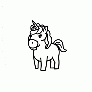 Unicornio Aniversario para colorir