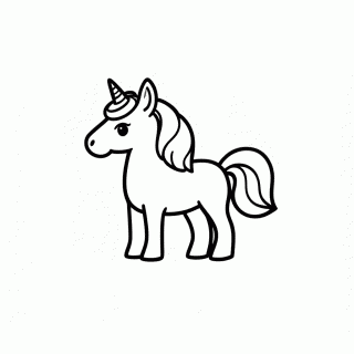 Unicornio Anjo para colorir