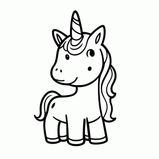 Unicornio Bebe para colorir