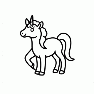 Unicornio Com Asas para colorir