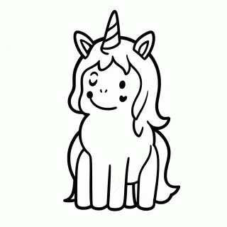 Unicornio Coracao para colorir