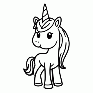 Unicornio Emo para colorir