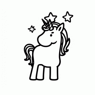 Unicornio Estrela para colorir
