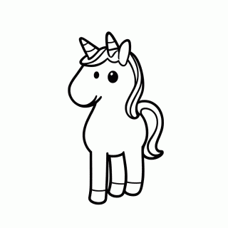 Unicornio Fofo para colorir