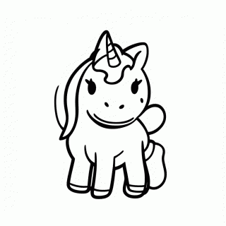 Unicornio Glitter para colorir