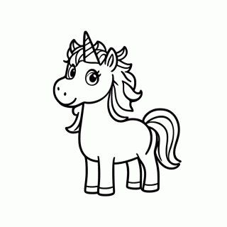 Unicornio Nuvens para colorir