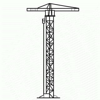 Guindaste Torre para colorir