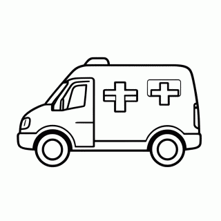 Ambulancia Classica — Veículos de Emergência para Colorir