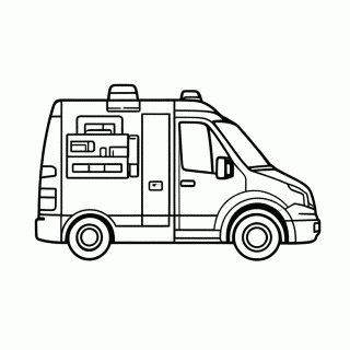 Ambulancia De Uti para colorir