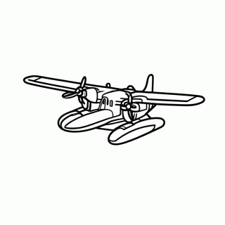 Aviao De Resgate para colorir