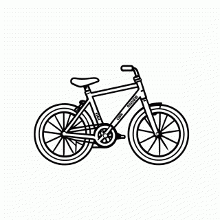 Bicicleta Bombeira para colorir