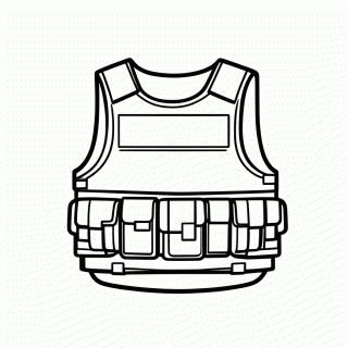 Colete Balistico para colorir