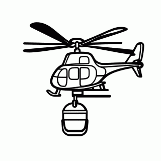 Helicoptero Bombeiro para colorir