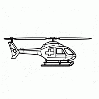 Helicoptero Samu para colorir