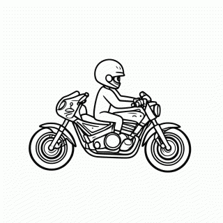 Motocicleta Policia para colorir