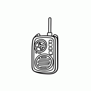 Radio Comunicador para colorir