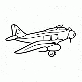 Aviao para colorir