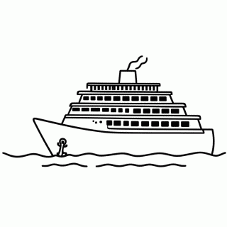 Navio para colorir