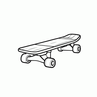 Skate para colorir