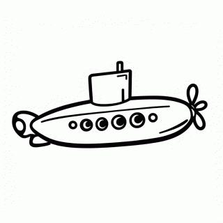 Submarino para colorir