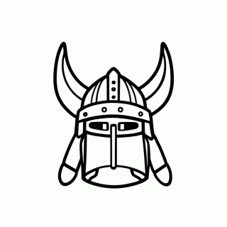 Capacete Com Chifres para colorir