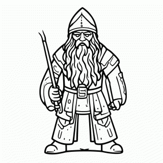 Odin Com Corvo para colorir