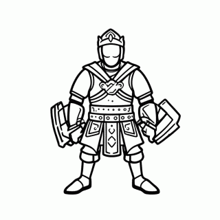 Thor Mjolnir Martelo — Vikings para Colorir