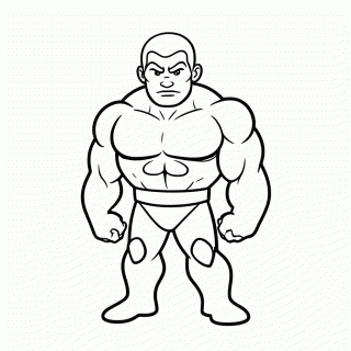 Hulk Verde Musculoso para colorir