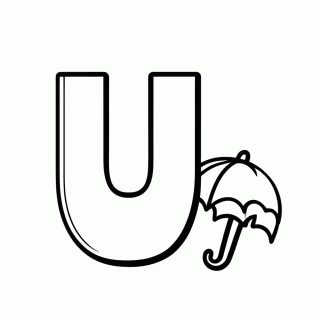Vogal U — Vogais para Colorir