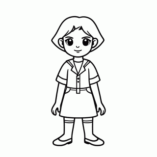 Wandinha Uniforme Nevermore para colorir