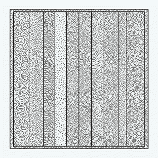 Zentangle Padrão 1 — Zentangle e Doodles para Colorir