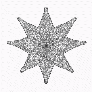 Zentangle Padrão 12 para colorir